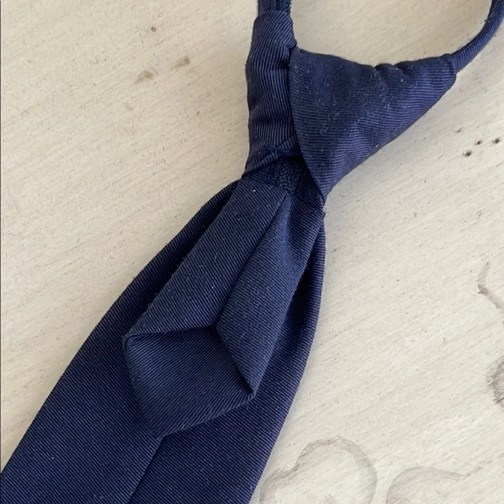 LITTLE BOY CLASSIC NAVY BLUE ZIPPER TIE